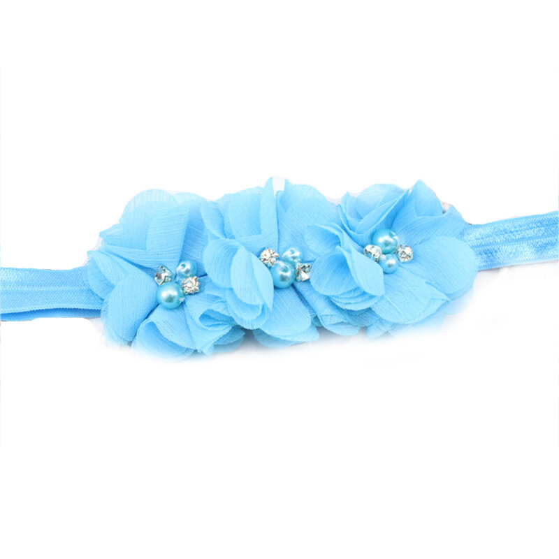 New Ribbon Baby Hair Bands Newborn Sewing 3D Flower Three Flowers Hairband Girls Headwear Headband Kids Hair Accessories