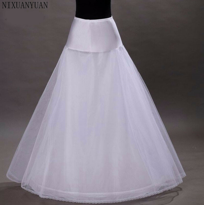 Bridal Slips Wedding Underskirt White Underdress Falda Brautpetticoat Long Crinoline Sottoveste A Line Petticoat Layer