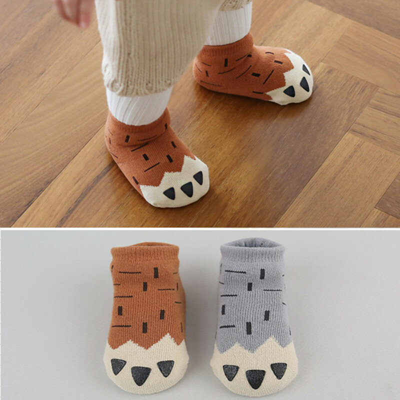 Носки в виде лап животных, детские носки-тапочки, милые Креативные короткие носки для новорожденных мальчиков и девочек от 0 до 4 лет