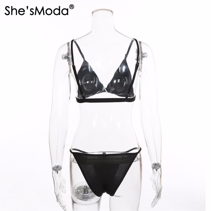 She'sModa Sexy Rhinestones 2018 Baru wanita Bikini Set