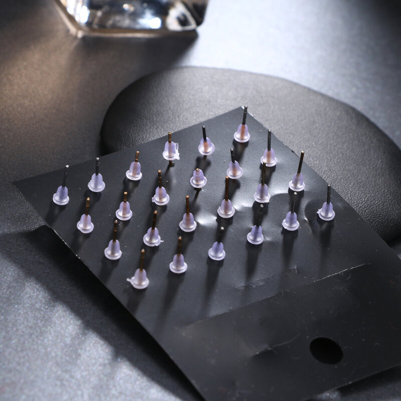 Серьги-гвоздики Женские квадратные с кристаллами и искусственным жемчугом, 12 пар/уп.