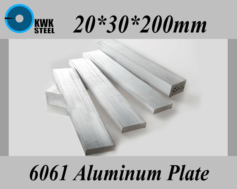 20*30*200mm Aluminiumlegierung 6061 Platte Aluminiumblech DIY Material Kostenloser Versand