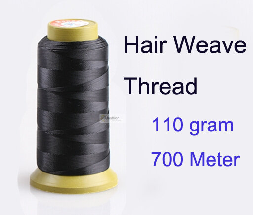 1pc 700 meter 110g Hair weave Thread for weaving needle Brazilian Indian hair weft extension sewing salon styling tools