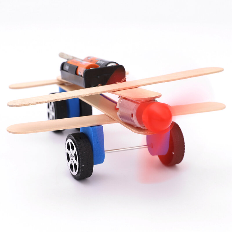 1Pcs Mini Wind Powered Diy Auto Kit Kinderen Onderwijs Leren Hobby Funny Gadgets Nieuwigheid Leuk Speelgoed Verjaardagscadeau Ambachtelijke speelgoed