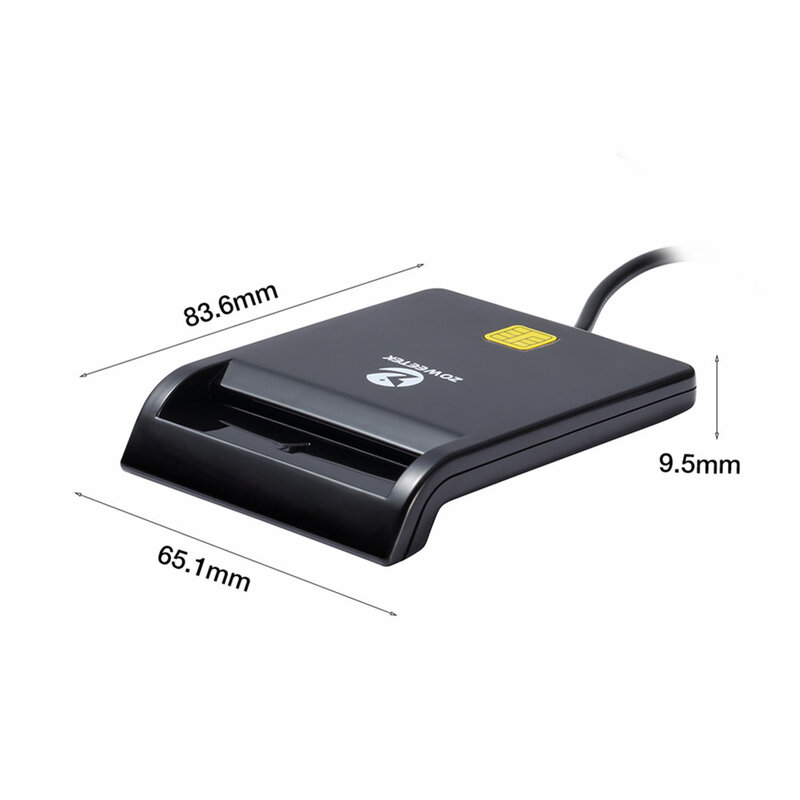 Zoweetek 12026-1 Easy Comm EMV USB Smart Card Reader CAC Common Access Card Reader Adapter ISO 7816 For SIM / ATM / IC/ID Cards