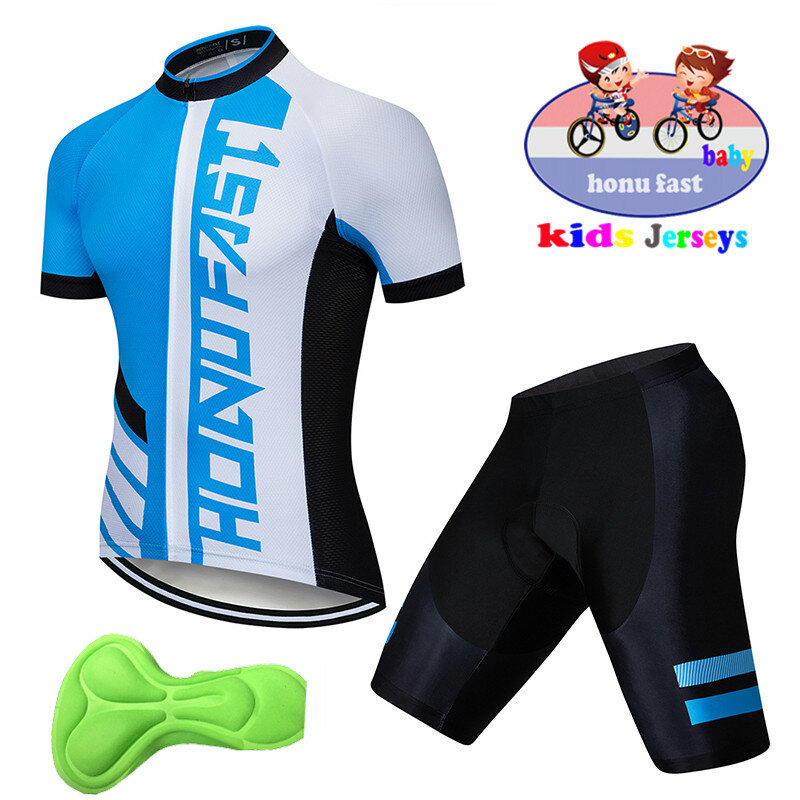 2023 Kids Cycling Jersey Sets Short Sleeve Jerseys Kid's Bike Shorts Outdoor Road Boys MTB Cycling Clothing Cycling Kit