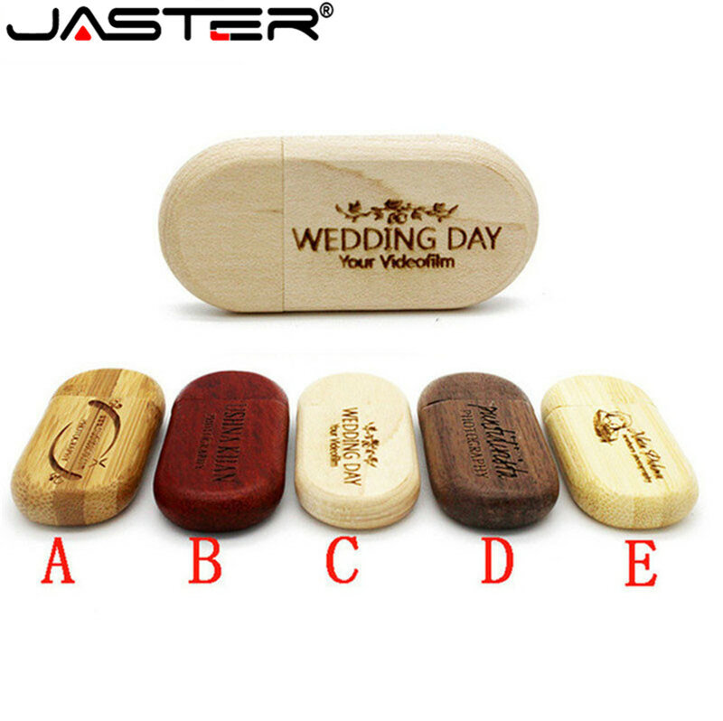 JASTER (Free Custom Logo) Maple Wood Usb Flash Drive Pendrive 4gb 8gb 16gb 32gb Pen Drive 64gb Wediing Personal Gifts
