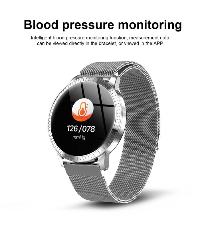 CF18 Relógio Inteligente 1.22 "IPS IP67 Vidro Temperado À Prova D' Água Heart Rate Monitor de Pressão Arterial de Oxigênio Smartwatch PK H2 H1
