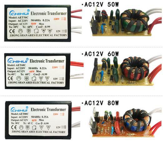3 years warranty Sufficient Power Electronic Transformer For Halogen Lamp AC 220V To AC12V 20W-250W Optional