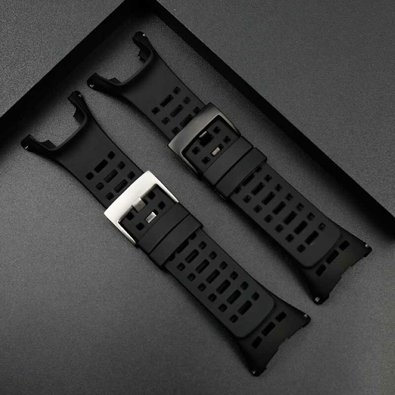 Pasek silikonowy męski 24mm dla SUUNTO Ambit1 2 3P fajny czarny zegarek damski sportowy odporny na pot gumowy pasek z klamrą akcesoria