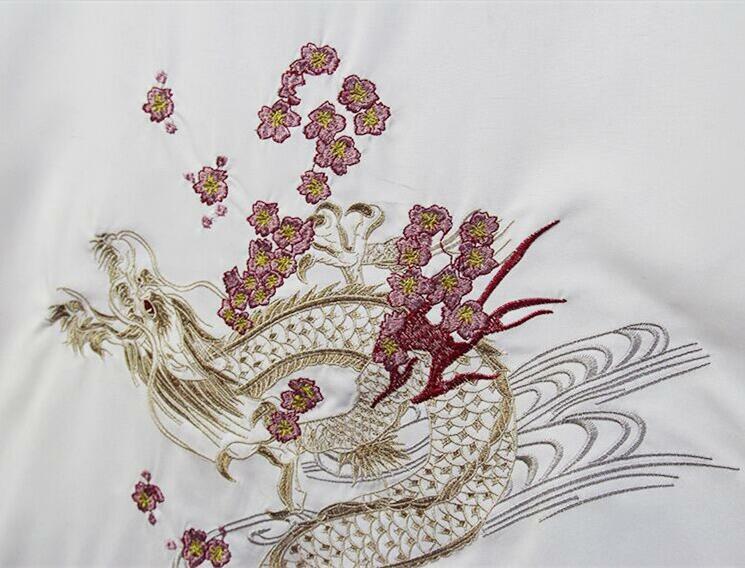 Dragon embroidery kimono cardigan