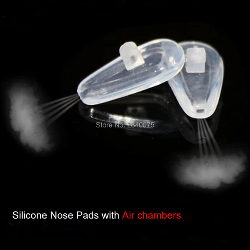 Air Chamber Silicone Nose Pads para óculos ópticos, óculos Acessórios, Screw-in, Push-in, Super Soft, 12mm, 14mm, 10 pares, 20 peças