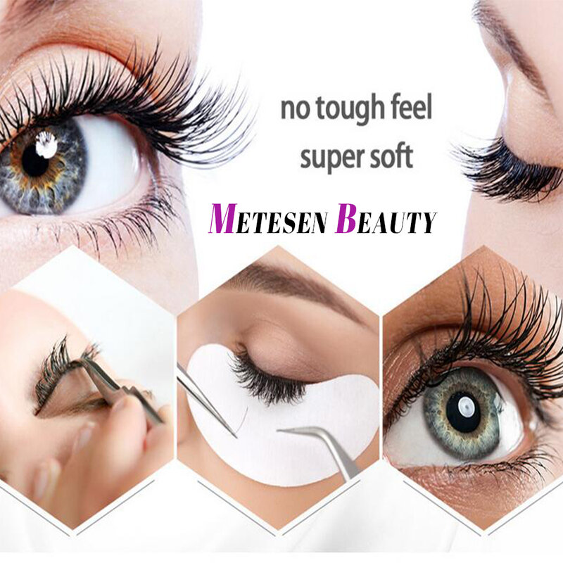 METESEN BEAUTY Flat Ellipse Eyelash Extensions Grafting Supplies Professional Individual Lashes Best makeup eyelashes