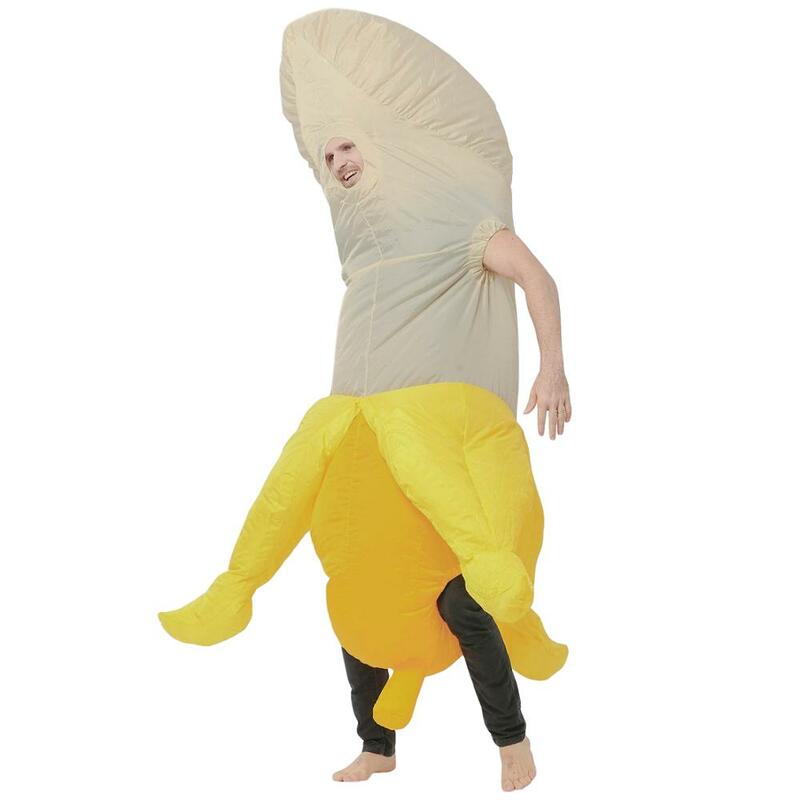 Disfraz inflable de banana para adultos, Sexy para hombres y mujeres disfraz de Halloween, fiesta de pene de noche de despedida de soltera, Disfraces de pene de lujo
