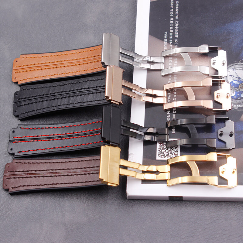 Accessori cinturino da uomo 19mm x 25mm per HUBLOT big bang ladies sport all'aria aperta e tempo libero fibbia cinturino in gomma naturale impermeabile