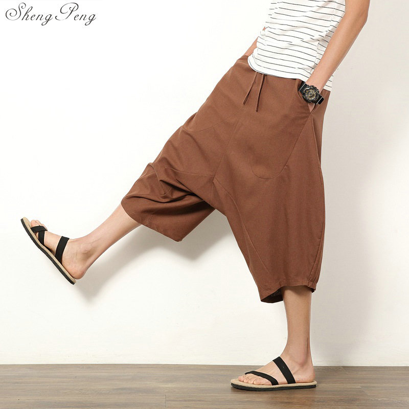 Pantalons traditionnels chinois pour hommes, vêtements d'été à la mode, Q790