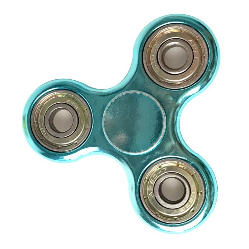 1pc Hand Gold Plating 2 Mins Tri-Spinner Fidget Toy Spinner For Autism and ADHD Rotation Stress Relief Toys Gift