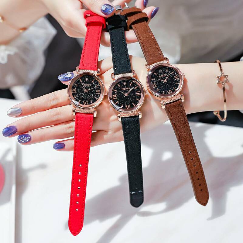 Женские часы Star Starry Sky, модные кожаные женские наручные часы, роскошные подарочные часы, кварцевые часы, 2019