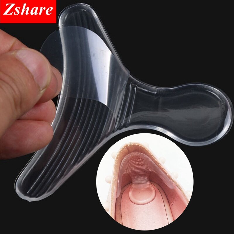 1 Pair Silicone Soft Insert Heel Liner Grips T-type Thread High Heel Comfort Pads Feet Care Accessories
