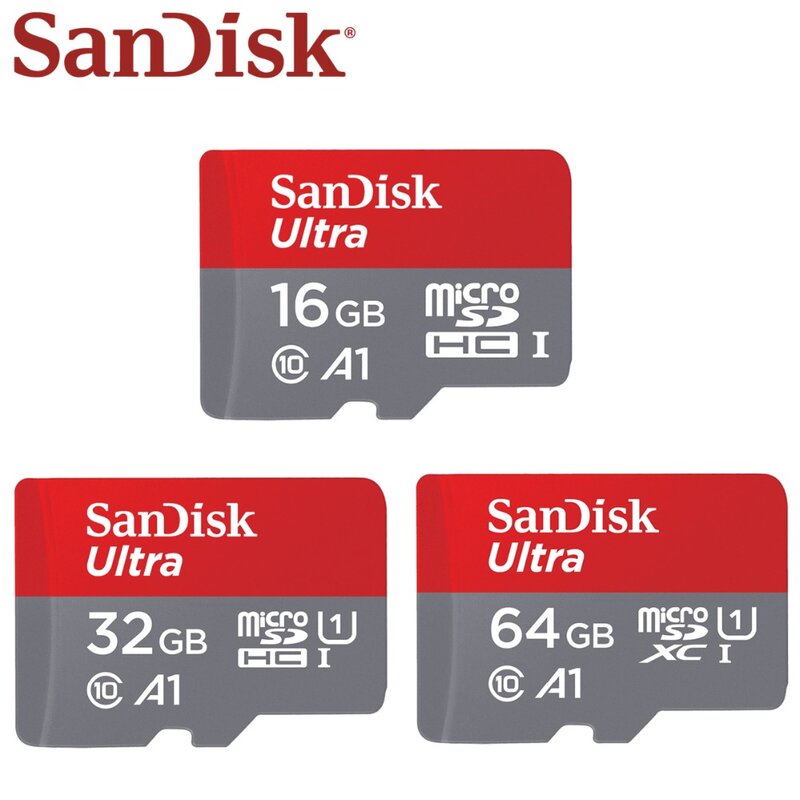 Sandisk 마이크로 sd 카드 32 기가 바이트 64 기가 바이트 128 기가 바이트 16 기가 바이트 sdxc/sdhc 클래스 10 플래시 메모리 tf 카드 마이크로 sd 32 기가 바이트 sdcard 스마트 폰/카메라