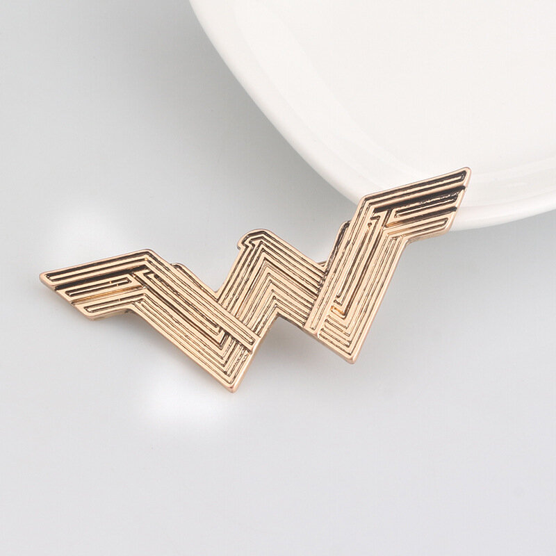 Woman Starlight Crown Headwear Logo Badge Metal Golden Halloween Cosplay Accessories Superhero Cospaly Brooch Wonder