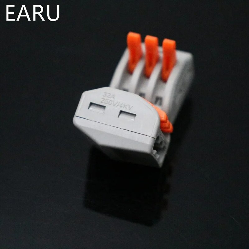 10pieces PCT-213 PCT213 WAGO 222-413 Universal Compact Wire Wiring Connector 3 pin Conductor Terminal Block With Lever AWG 28-12