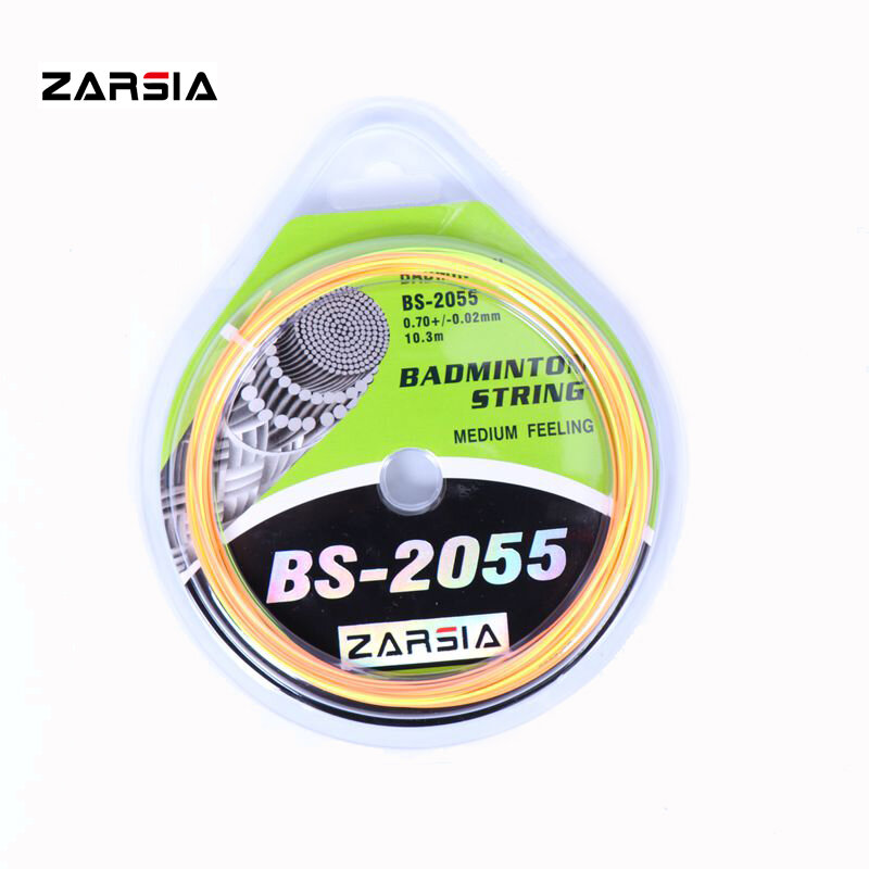 (2 개/몫) ZARSIA BS-2055 다채로운 배드민턴 문자열 0.70mm, 내구성 교육 배드민턴 문자열 무료 배송