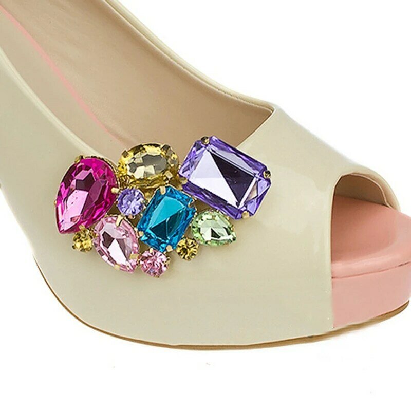 1 para kobiet ozdoby do butów klipsy klamra do butów ozdoby kryształowe klipsy do butów wisiorki akcesoria New Fashion