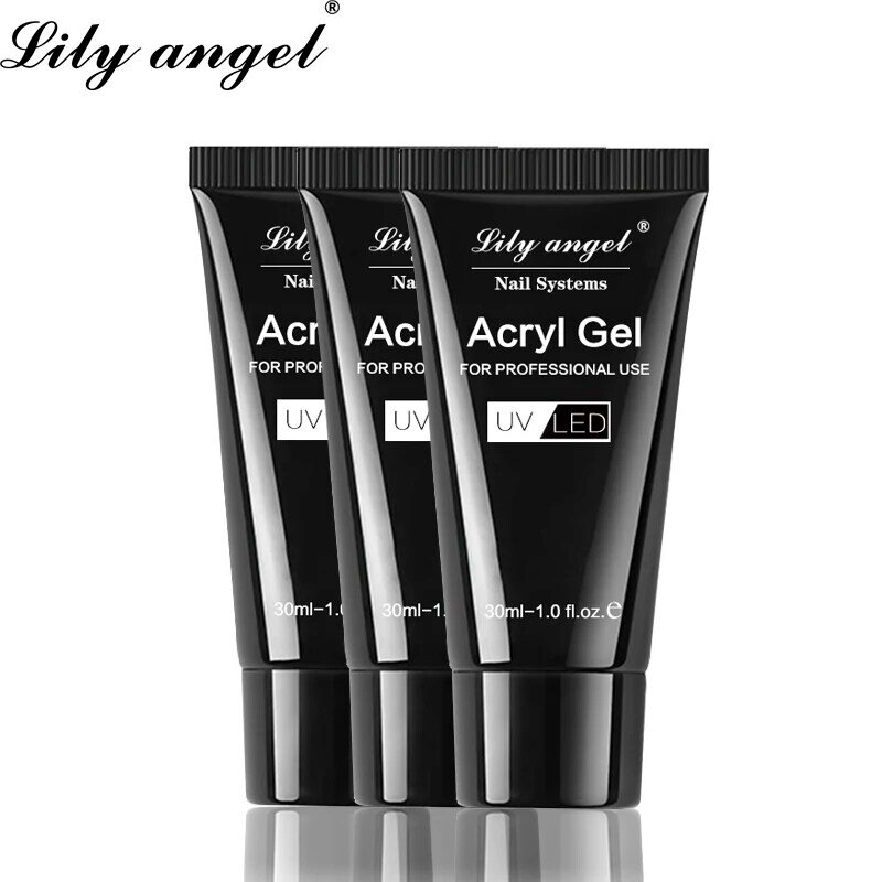 Lily Angel 30ml Acrylic Gel Crystal Nail Poly Gel 36 Colors Easy to Handle Quick-Drying Acryl Gel for Nail Extensions SJJ-1-36