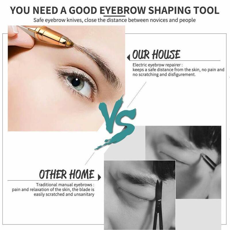 Lápiz labial forma eléctrica cejas Trimmer máquina de afeitar perfecto cejas nueva portátil ojo eléctrico frente máquina maquillaje de belleza