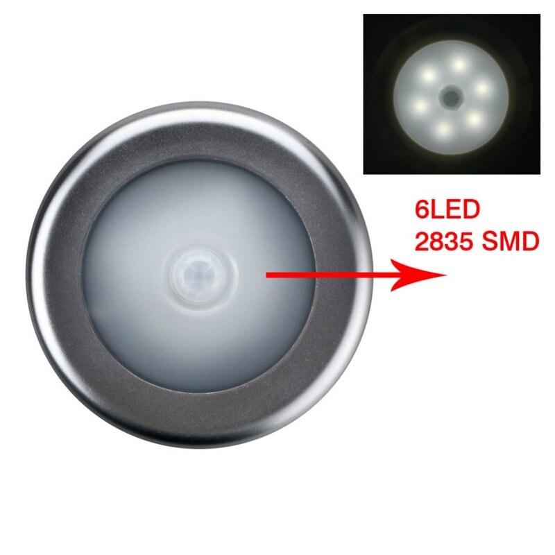 LED Night Light PIR Body Motion Sensor Activated Wall Light Induction Lamp For Closet Corridor Cabinet LED Sensor Light AAA
