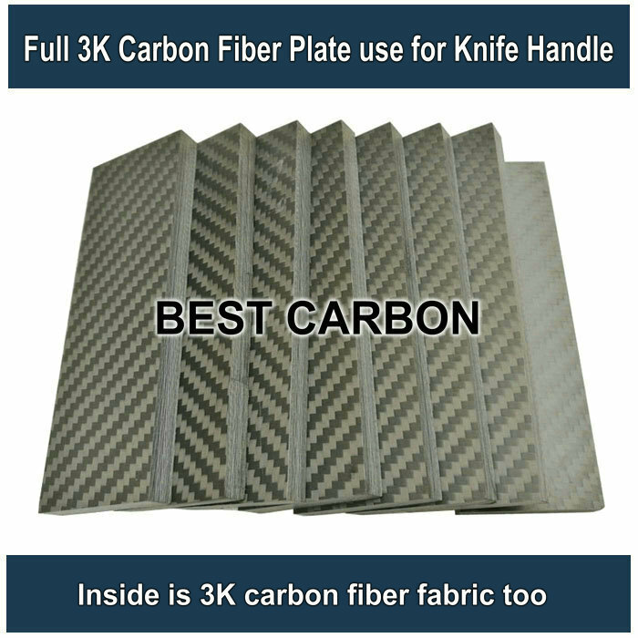 IL TRASPORTO LIBERO 100% in fibra di carbonio tessuto sulla superficie e all'interno, 8 millimetri di spessore piastra in fibra di carbonio utilizzato per manico del coltello