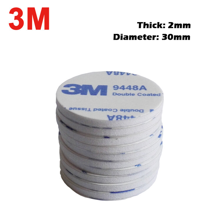 10pcs 30mm Round with 3M 9448A Glue Double Sided Adhesive EVA Foam Tape Pad Mounting Tape Auto Car Decorative Home Use