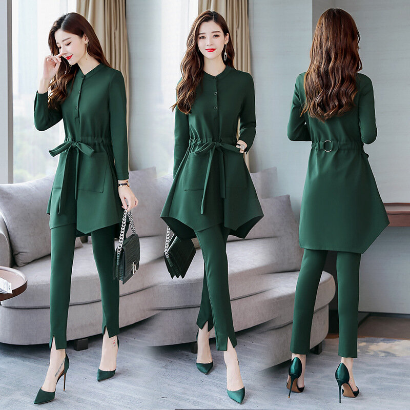 Neue Frauen Zwei Stück Sets Koreanische Frau Kleidung Sets Plus Größe Zwei Stück Tweed Trainingsanzug Einfarbig frauen Overalls anzüge