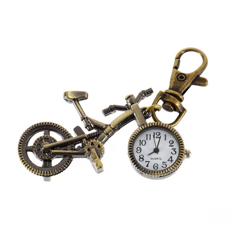 Кварцевые карманные часы унисекс для мужчин и женщин, античные бронзовые часы в форме велосипеда, подарок