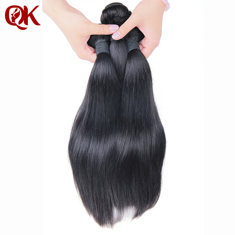 QueenKing capelli umani peruviani lisci 3 fasci di capelli intrecciati estensione di trama capelli Remy spedizione gratuita