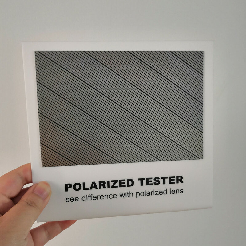 Tarjeta de prueba de lentes polarizadas, accesorios para gafas de sol polarizadas, 2 unidades por lote