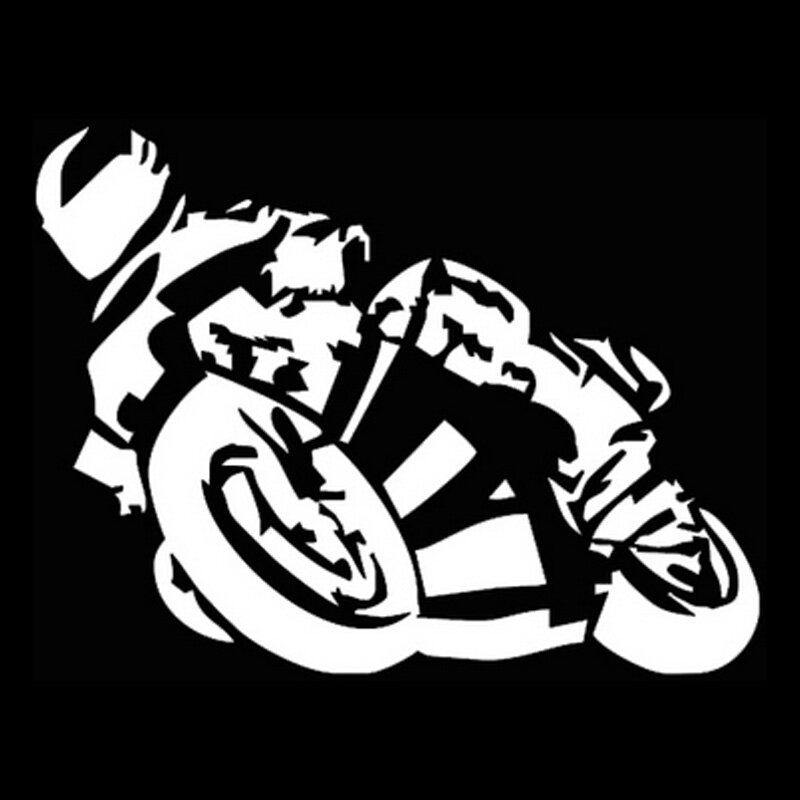 18cm * 13.7cm Motorcycle Racer modny samochód naklejki naklejki dekoracyjne czarny/srebrny S3-4662