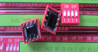 送料無料 10 PCSx 100% オリジナル DS-04 4 p 2.54 ミリメートルゴールドメッキ DIP スイッチ DS-04-V