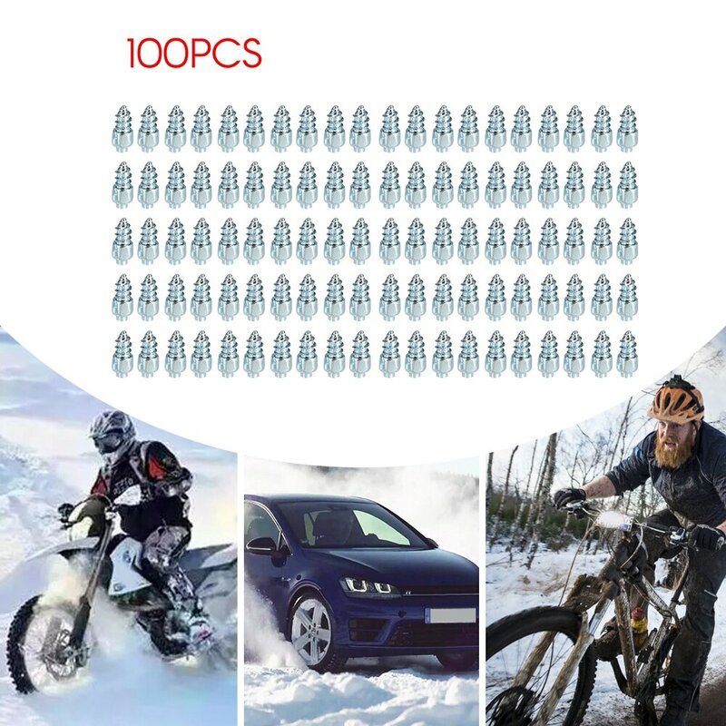 2020 New Model Snow Screw Tire Studs Anti Skid Falling Spikes Wheel Tyres 100PCs for Car Motorcycle Bicycle For Bmw Ford   Audi