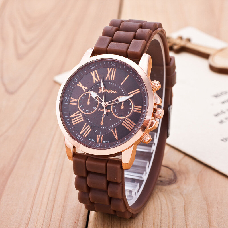 MINHIN Brand Fashion Geneva Silicone Quartz Wristwatches Women Jelly Colors Casual Watches Relogio Feminino