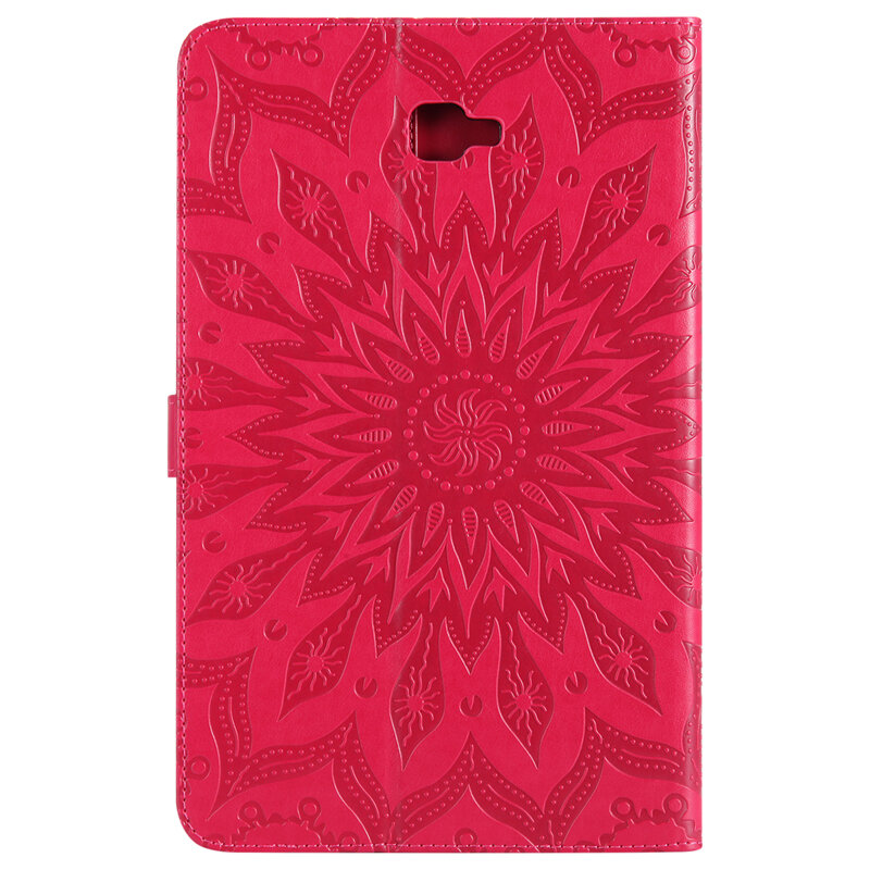 Luxury Sunflower Leather Wallet Magnetic Flip Case Cover Bags Tablet Coque Funda For Samsung Galaxy Tab A A6 10.1 T580 T585 2016