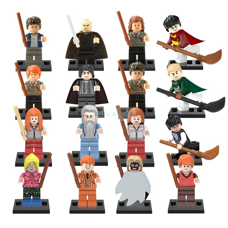 Figuras de la serie Harry magia de venta única, figuras Hermione Ginny Ron Weasley Lord Voldemort Draco Malfoy Luna Snape, bloques de construcción