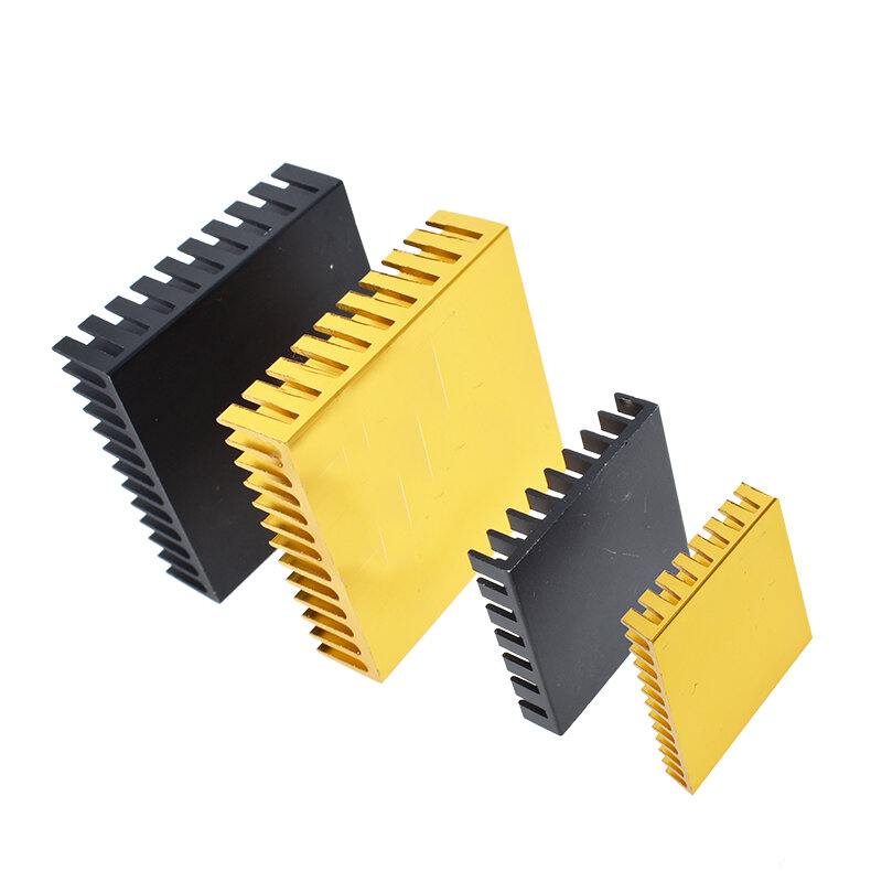 Radiador de aluminio negro dorado IC disipador de calor 40x40mm x 11 mm/28x28x6/25 mm