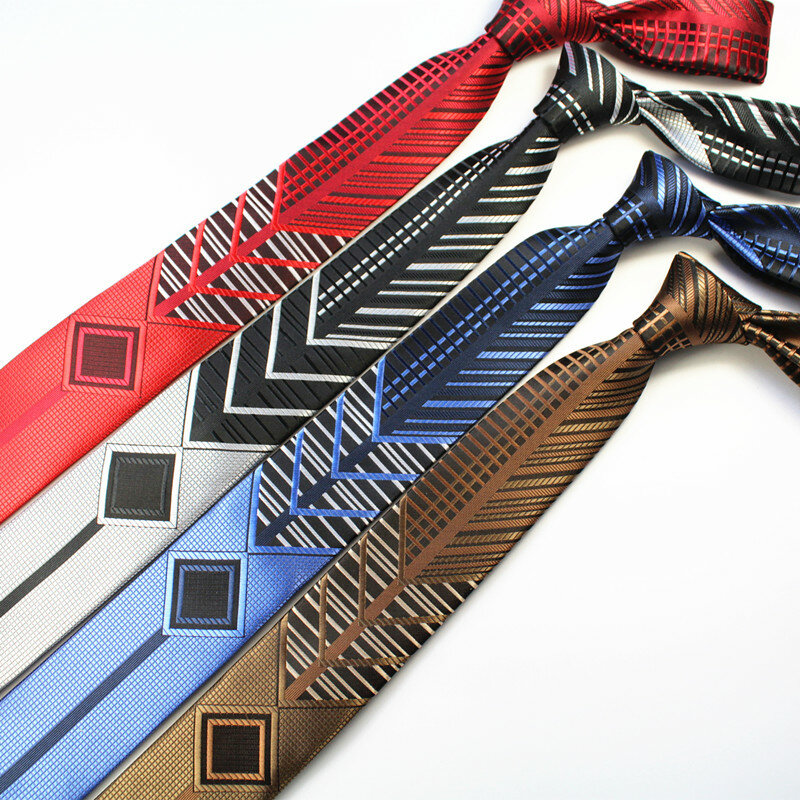 Gravatas finas com padrão rbodc e cores, gravatas masculinas skinny com padrão e moda novidade para festa de casamento e pescoço 6cm
