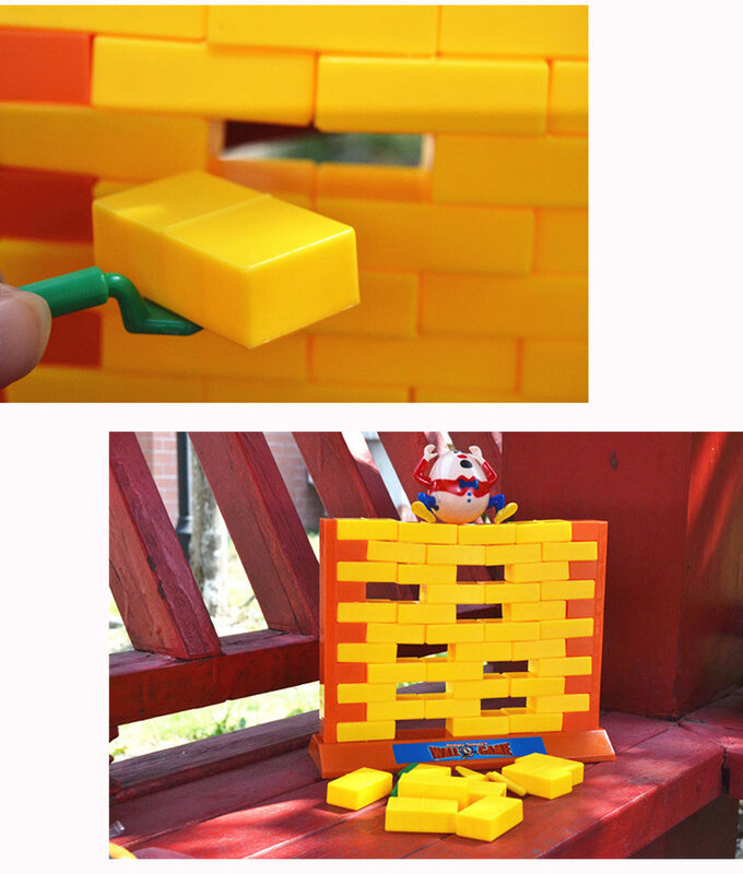 Keluarga Papan Permainan Anak-anak Mainan Humpty Dumpty Dinding Permainan mendorong Keluar Batu Bata Anak Lucu Gag Mainan Novelty Hadiah Inggris versi