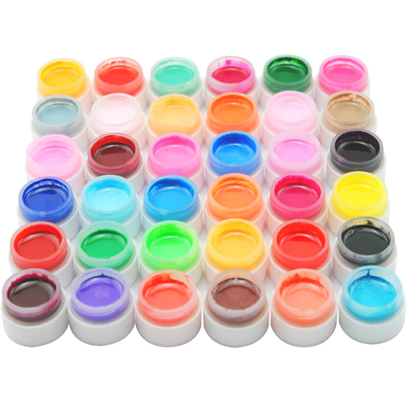 36 Gel UV de Color puro acrílico de larga duración para decoración de pintura de uñas UV lámpara de curado Gel esmalte de uñas Vernis semi permanente