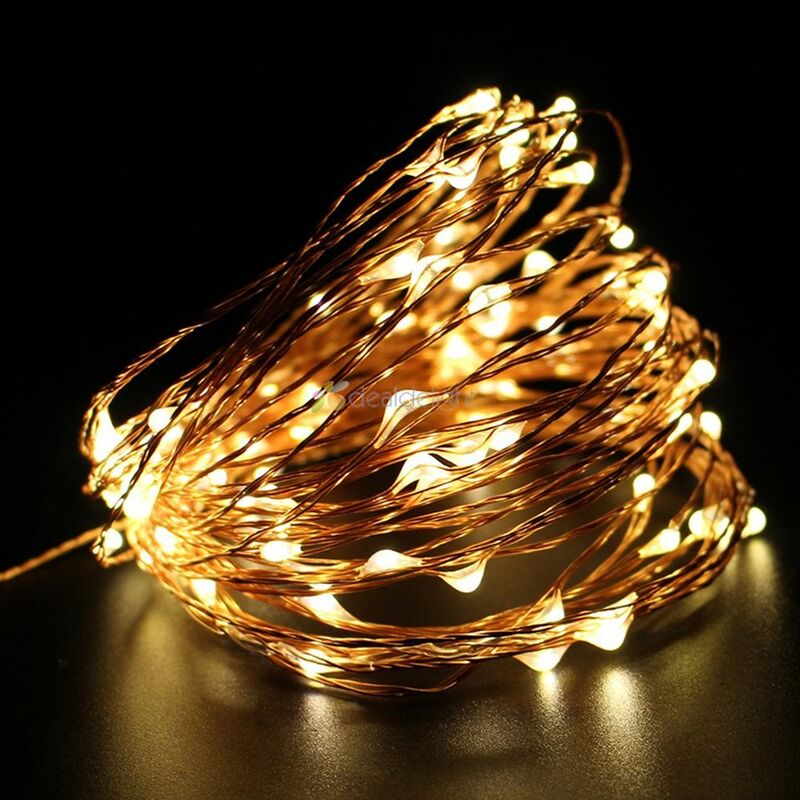 2M/5M/10M 20/50/100 LED Sliver Wire String bajkowe oświetlenie AAA bateria przyjęcie świąteczne ślub dekoracja świąteczna DIY