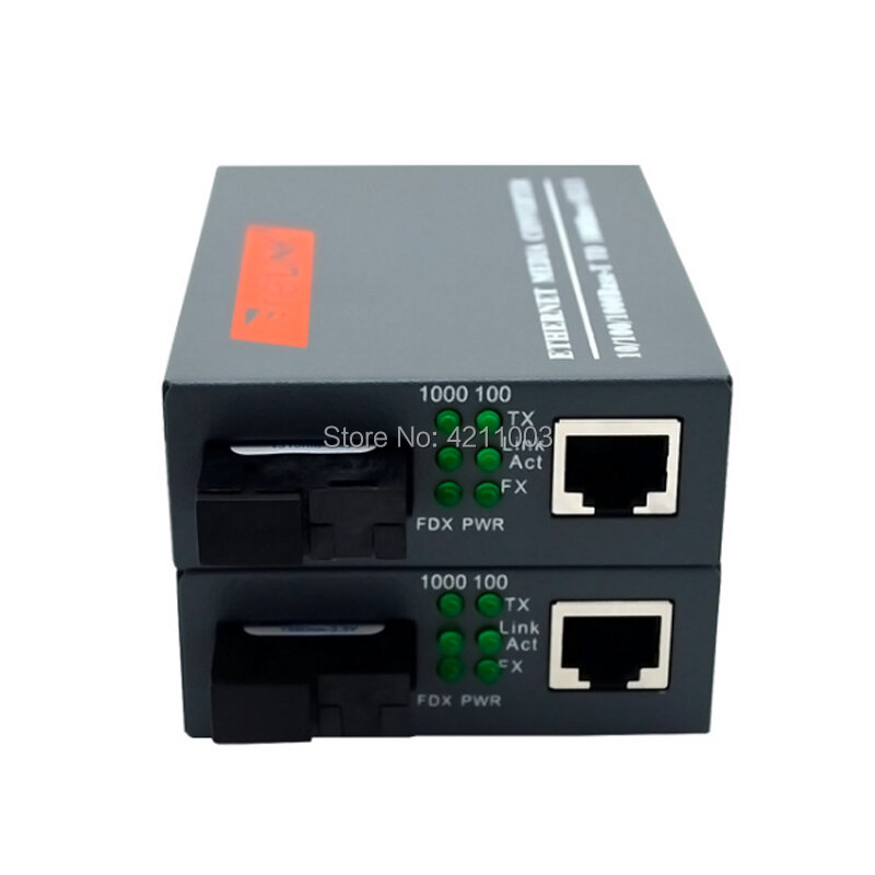 1000Mbps Konverter Media Serat Optik HTB-GS-03 A/B SM Port SC Tunggal Gigabit Placa Metro Switch Fibra