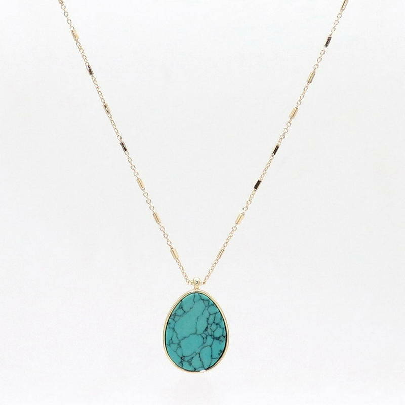 ZWPON – collier Long avec pendentif ovale en pierre naturelle pour femme, bijoux à la mode, vente en gros, offre spéciale, 2019